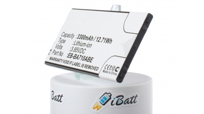 Аккумуляторная батарея iBatt iB-M2704 для телефонов, смартфонов SamsungЕмкость (mAh): 3300. Напряжение (V): 3,85