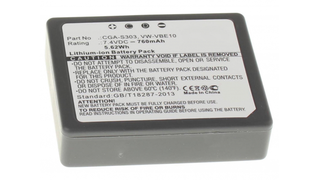 Аккумуляторные батареи для фотоаппаратов и видеокамер Panasonic SDR-S150EG-SЕмкость (mAh): 760. Напряжение (V): 7,4