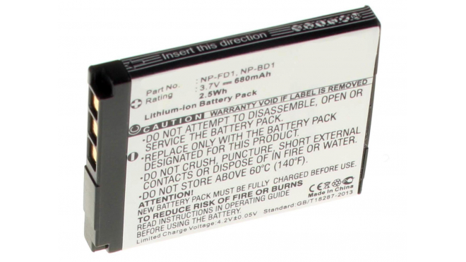 Аккумуляторные батареи для фотоаппаратов и видеокамер Sony Cyber-shot DSC-T200/BЕмкость (mAh): 680. Напряжение (V): 3,7