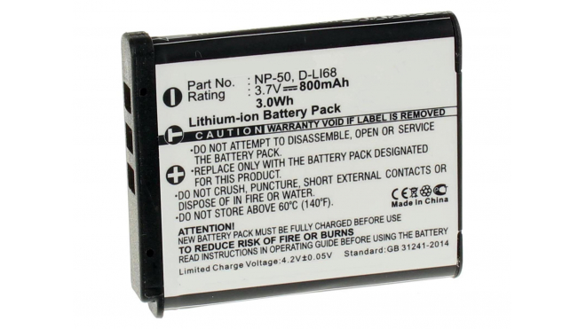 Аккумуляторная батарея NP-50A для фотоаппаратов и видеокамер Leica. Артикул iB-F398.Емкость (mAh): 800. Напряжение (V): 3,7