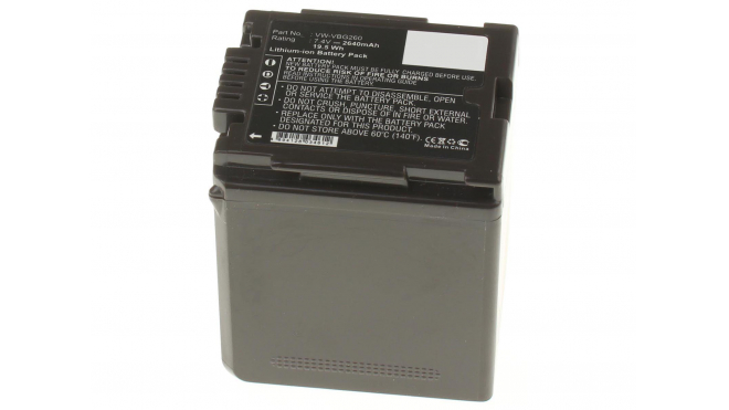 Аккумуляторные батареи для фотоаппаратов и видеокамер Panasonic PV-GS83Емкость (mAh): 2640. Напряжение (V): 7,4