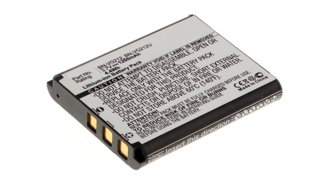 Аккумуляторная батарея BN-VG212 для фотоаппаратов и видеокамер Casio. Артикул iB-F410.Емкость (mAh): 1200. Напряжение (V): 3,7