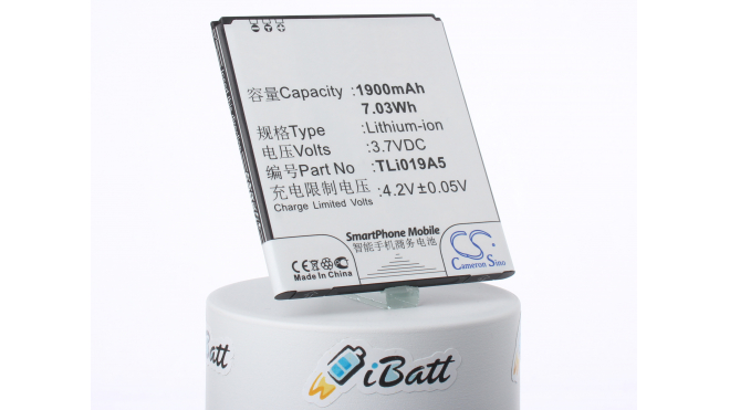 Аккумуляторная батарея для телефона, смартфона Alcatel OT-5038D. Артикул iB-M1251.Емкость (mAh): 1800. Напряжение (V): 3,8