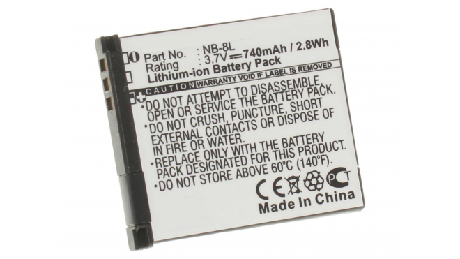 Аккумуляторная батарея iBatt iB-F128 для фотокамер и видеокамер CanonЕмкость (mAh): 740. Напряжение (V): 3,7