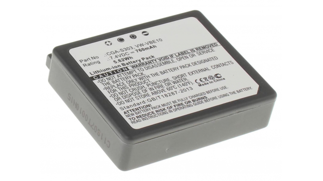 Аккумуляторные батареи для фотоаппаратов и видеокамер Panasonic SDR-S150Емкость (mAh): 760. Напряжение (V): 7,4