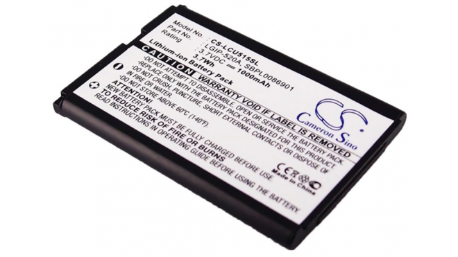 Аккумуляторная батарея iBatt iB-M2183 для телефонов, смартфонов LGЕмкость (mAh): 1000. Напряжение (V): 3,7