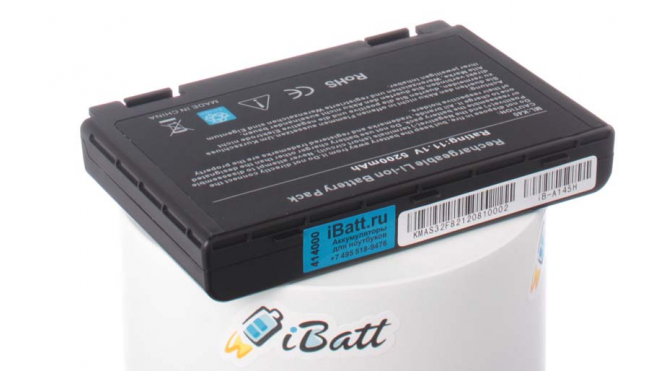 Аккумуляторная батарея для ноутбука Asus X8AAB. Артикул iB-A145H.Емкость (mAh): 5200. Напряжение (V): 11,1