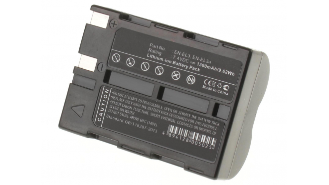 Аккумуляторная батарея EN-EL3a для фотоаппаратов и видеокамер Nikon. Артикул iB-F188.Емкость (mAh): 1300. Напряжение (V): 7,4