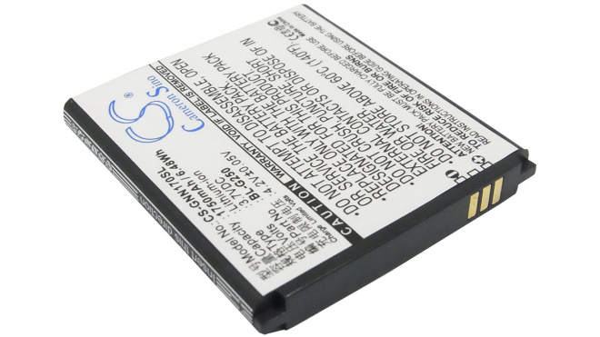 Аккумуляторная батарея BL-G205 для телефонов, смартфонов Gionee. Артикул iB-M1798.Емкость (mAh): 1750. Напряжение (V): 3,7