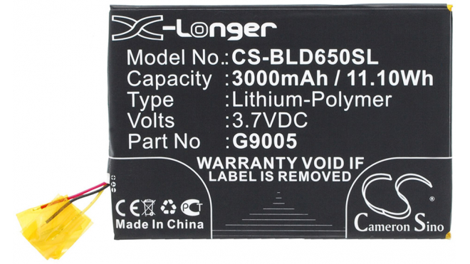 Аккумуляторная батарея G9005 для телефонов, смартфонов BLU. Артикул iB-M1537.Емкость (mAh): 3000. Напряжение (V): 3,7