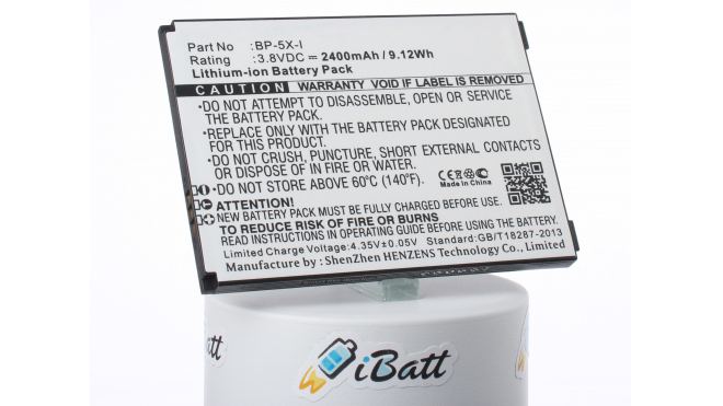 Аккумуляторная батарея BP-5X-I для телефонов, смартфонов innos. Артикул iB-M1857.Емкость (mAh): 2400. Напряжение (V): 3,8