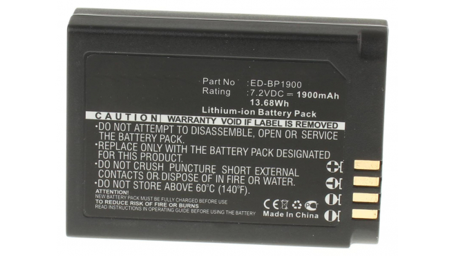 Аккумуляторные батареи для фотоаппаратов и видеокамер Samsung EV-NX1ZZZBZBUSЕмкость (mAh): 1900. Напряжение (V): 7,2