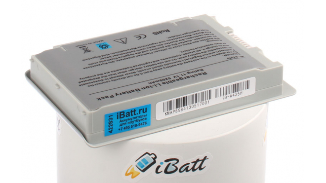 Аккумуляторная батарея iBatt iB-A425H для ноутбука AppleЕмкость (mAh): 5200. Напряжение (V): 11,1