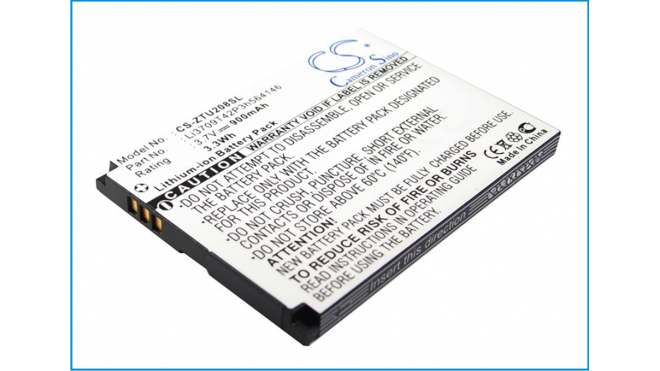 Аккумуляторная батарея iBatt iB-M3023 для телефонов, смартфонов ZTEЕмкость (mAh): 900. Напряжение (V): 3,7