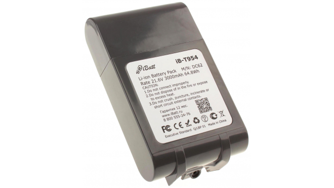 Аккумуляторная батарея 61034-01 для пылесосов Dyson. Артикул iB-T954.Емкость (mAh): 3000. Напряжение (V): 21,6