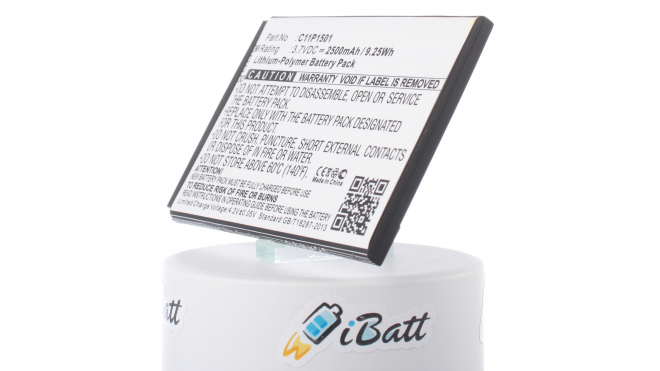 Аккумуляторная батарея C11P1501 для телефонов, смартфонов Asus. Артикул iB-M977.Емкость (mAh): 2500. Напряжение (V): 3,7