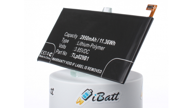 Аккумуляторная батарея для телефона, смартфона Alcatel OT-5095. Артикул iB-M1259.Емкость (mAh): 2950. Напряжение (V): 3,85