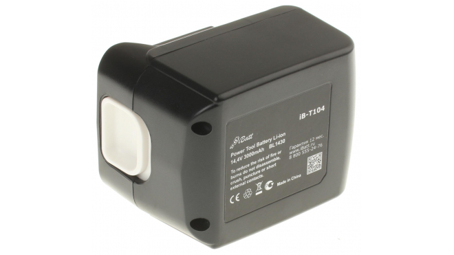 Аккумуляторная батарея BL1415 для электроинструмента Makita. Артикул iB-T104.Емкость (mAh): 3000. Напряжение (V): 14,4