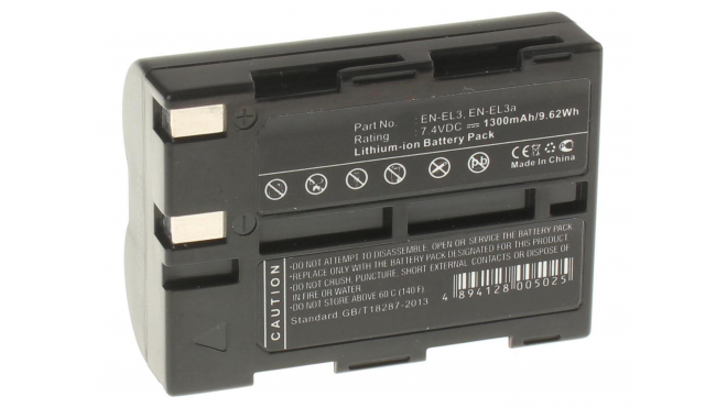 Аккумуляторные батареи для фотоаппаратов и видеокамер Nikon D70sЕмкость (mAh): 1300. Напряжение (V): 7,4