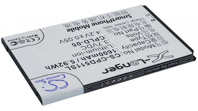 Аккумуляторная батарея для телефона, смартфона Coolpad 8022. Артикул iB-M1594.Емкость (mAh): 1600. Напряжение (V): 3,7