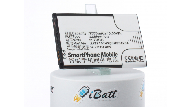 Аккумуляторная батарея для телефона, смартфона ZTE V765. Артикул iB-M3039.Емкость (mAh): 1500. Напряжение (V): 3,7