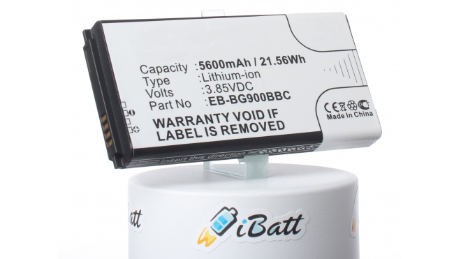 Аккумуляторная батарея iBatt iB-M696 для телефонов, смартфонов SamsungЕмкость (mAh): 5600. Напряжение (V): 3,85