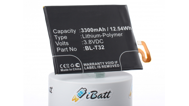 Аккумуляторная батарея BL-T32 для телефонов, смартфонов LG. Артикул iB-M2168.Емкость (mAh): 3300. Напряжение (V): 3,8