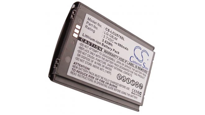 Аккумуляторная батарея LG-GBJM для телефонов, смартфонов LG. Артикул iB-M1349.Емкость (mAh): 980. Напряжение (V): 3,7
