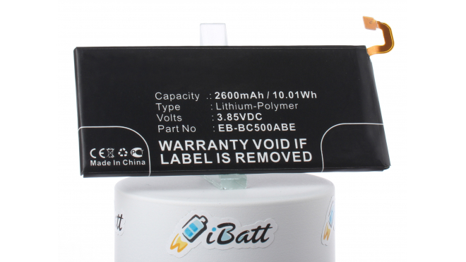 Аккумуляторная батарея EB-BC500ABA для телефонов, смартфонов Samsung. Артикул iB-M2710.Емкость (mAh): 2600. Напряжение (V): 3,85