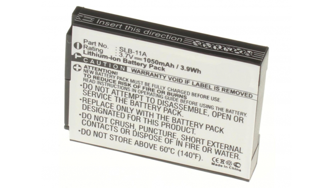 Аккумуляторная батарея SLB-11A для фотоаппаратов и видеокамер Samsung. Артикул iB-F264.Емкость (mAh): 1050. Напряжение (V): 3,7