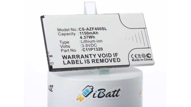 Аккумуляторная батарея C11P1320 для телефонов, смартфонов Asus. Артикул iB-M1322.Емкость (mAh): 1150. Напряжение (V): 3,8