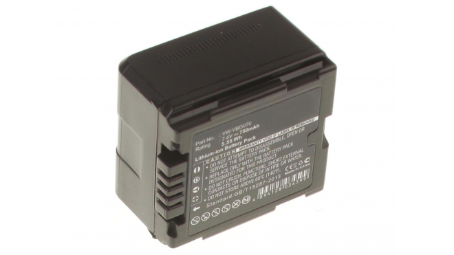 Аккумуляторные батареи для фотоаппаратов и видеокамер Panasonic AG-HMC155Емкость (mAh): 750. Напряжение (V): 7,4