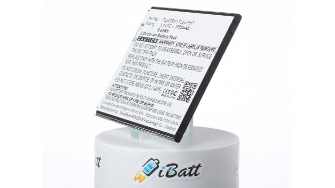 Аккумуляторная батарея для телефона, смартфона Alcatel One Touch POP 4. Артикул iB-M1229.Емкость (mAh): 1750. Напряжение (V): 3,8