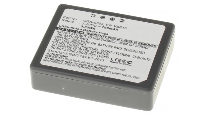 Аккумуляторные батареи для фотоаппаратов и видеокамер Panasonic SDR-S150EG-SЕмкость (mAh): 760. Напряжение (V): 7,4