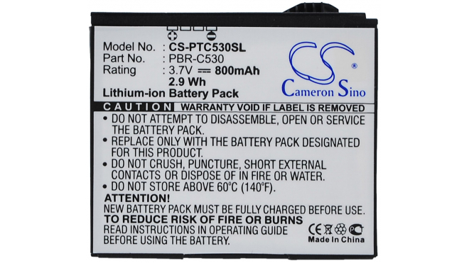 Аккумуляторная батарея PBR-C530 для телефонов, смартфонов Pantech. Артикул iB-M2460.Емкость (mAh): 800. Напряжение (V): 3,7