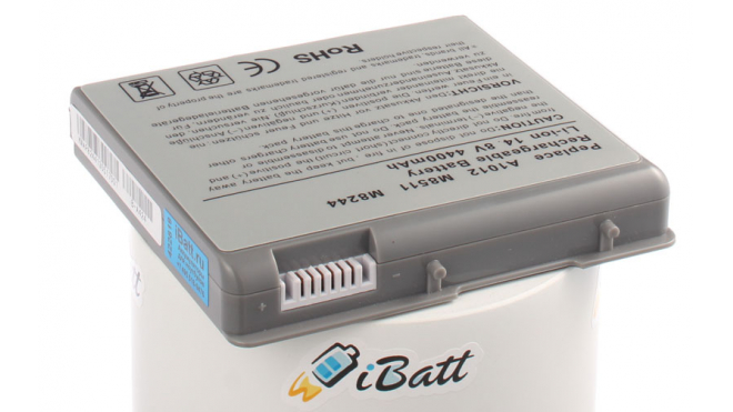 Аккумуляторная батарея iBatt iB-A424 для ноутбука AppleЕмкость (mAh): 4400. Напряжение (V): 14,8