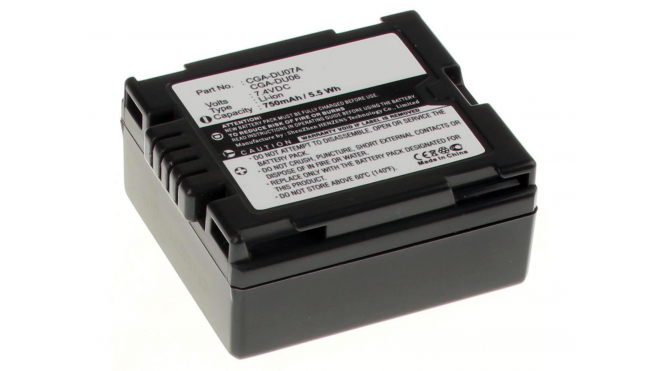 Аккумуляторные батареи для фотоаппаратов и видеокамер Panasonic SDR-H250Емкость (mAh): 750. Напряжение (V): 7,4