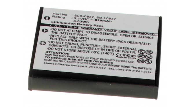 Батарея iB-F395Емкость (mAh): 820. Напряжение (V): 3,7