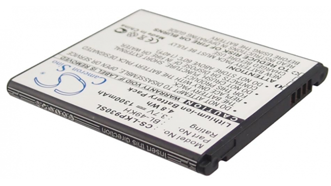 Аккумуляторная батарея iBatt iB-M1060 для телефонов, смартфонов LGЕмкость (mAh): 1300. Напряжение (V): 3,7