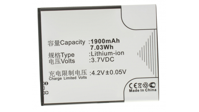 Аккумуляторная батарея iBatt iB-M640 для телефонов, смартфонов LenovoЕмкость (mAh): 1900. Напряжение (V): 3,7
