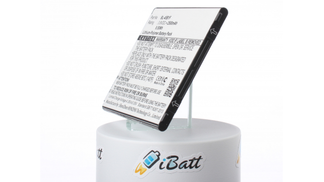 Аккумуляторная батарея iBatt iB-M2152 для телефонов, смартфонов LGЕмкость (mAh): 2500. Напряжение (V): 3,8