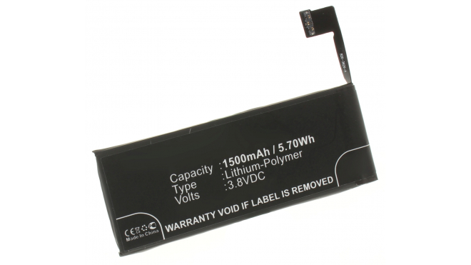 Аккумуляторная батарея iBatt iB-M606 для телефонов, смартфонов AppleЕмкость (mAh): 1500. Напряжение (V): 3,8