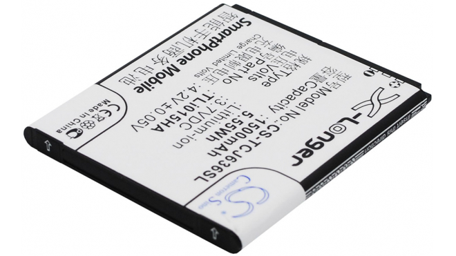 Аккумуляторная батарея для телефона, смартфона TCL J636D. Артикул iB-M2892.Емкость (mAh): 1500. Напряжение (V): 3,7