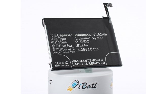Аккумуляторная батарея iBatt iB-M2114 для телефонов, смартфонов LenovoЕмкость (mAh): 2900. Напряжение (V): 3,8