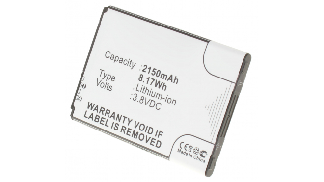 Аккумуляторная батарея EAC63079701 для телефонов, смартфонов LG. Артикул iB-M1348.Емкость (mAh): 2150. Напряжение (V): 3,8