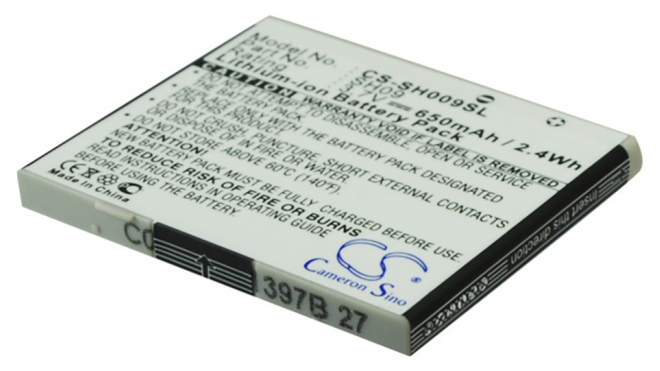 Аккумуляторная батарея для телефона, смартфона Sharp SH903i. Артикул iB-M2830.Емкость (mAh): 650. Напряжение (V): 3,7