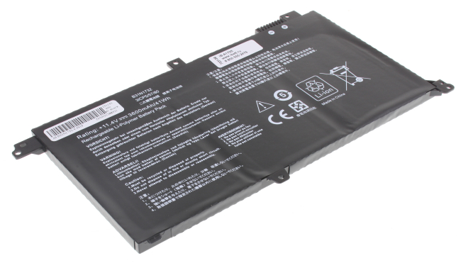 Аккумуляторная батарея для ноутбука Asus S4300UN. Артикул iB-A1705.Емкость (mAh): 3600. Напряжение (V): 11,4