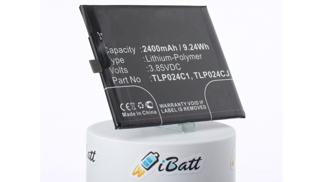 Аккумуляторная батарея для телефона, смартфона Alcatel OT-5046Y. Артикул iB-M1207.Емкость (mAh): 2400. Напряжение (V): 3,85