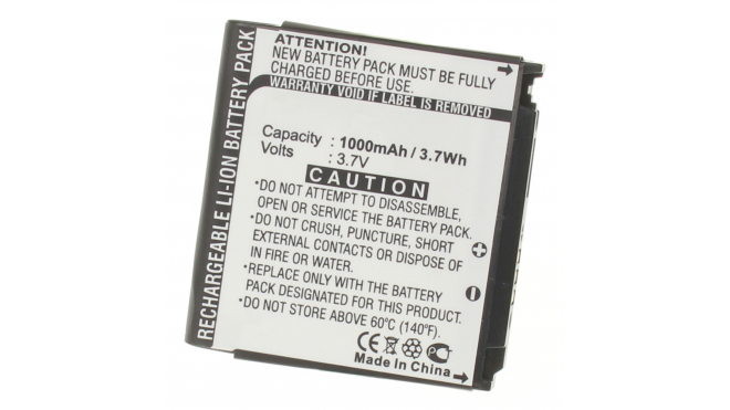 Аккумуляторная батарея для телефона, смартфона Samsung SGH-F700v. Артикул iB-M282.Емкость (mAh): 1000. Напряжение (V): 3,7