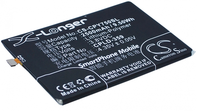 Аккумуляторная батарея для телефона, смартфона Coolpad Y76. Артикул iB-M1656.Емкость (mAh): 2500. Напряжение (V): 3,8